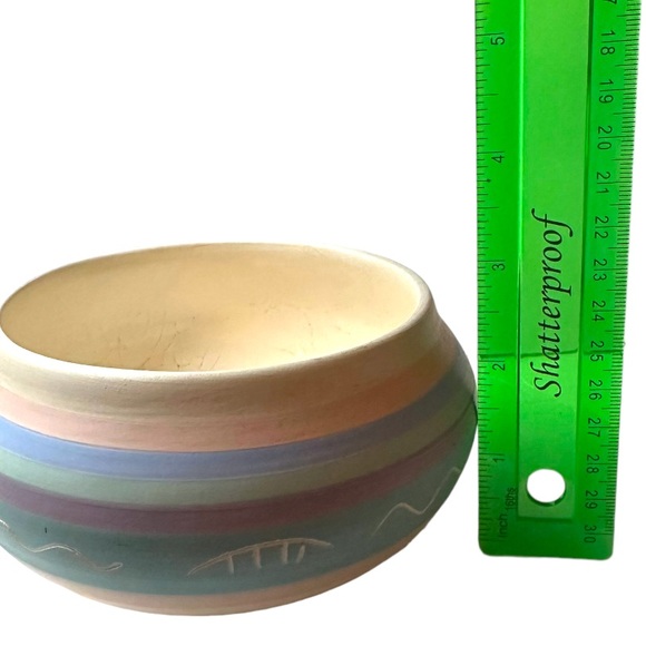 Southwestern Vintage Pottery Bowl Ceramic 4.25”x3” Trinket Jewelry Decor - Picture 11 of 11